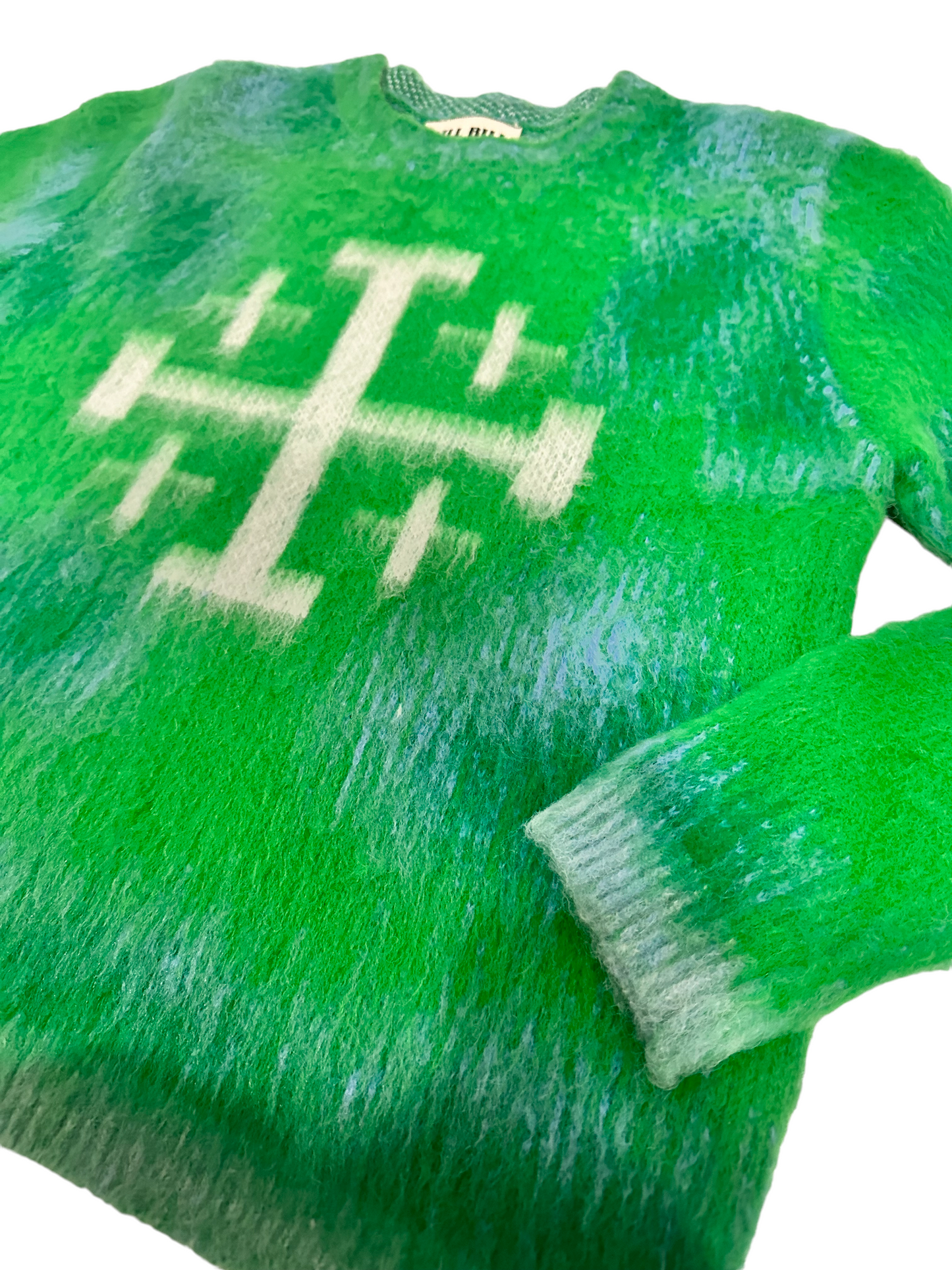 Green Mohair Knitted Logo Sweater *Ready To Ship*